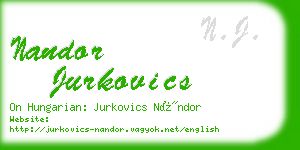 nandor jurkovics business card